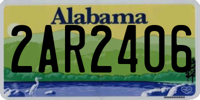 AL license plate 2AR2406
