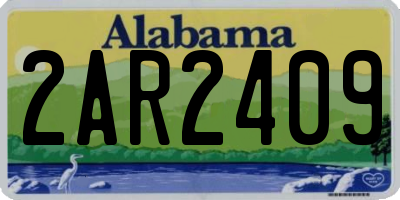 AL license plate 2AR2409