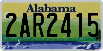 AL license plate 2AR2415