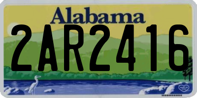 AL license plate 2AR2416
