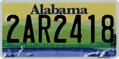AL license plate 2AR2418