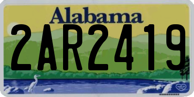 AL license plate 2AR2419