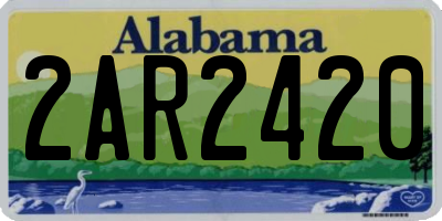 AL license plate 2AR2420