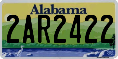 AL license plate 2AR2422
