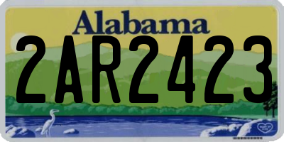 AL license plate 2AR2423