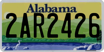 AL license plate 2AR2426