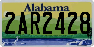 AL license plate 2AR2428