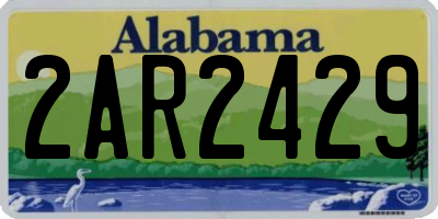 AL license plate 2AR2429