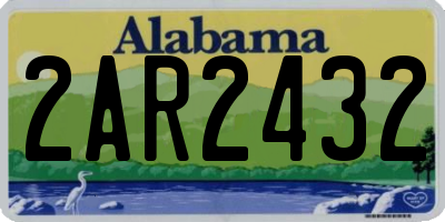 AL license plate 2AR2432