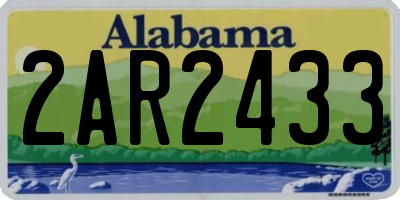 AL license plate 2AR2433