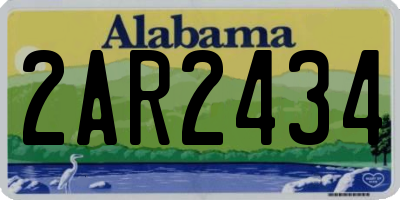 AL license plate 2AR2434