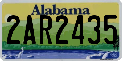 AL license plate 2AR2435