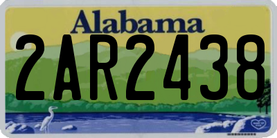 AL license plate 2AR2438