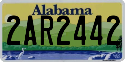 AL license plate 2AR2442