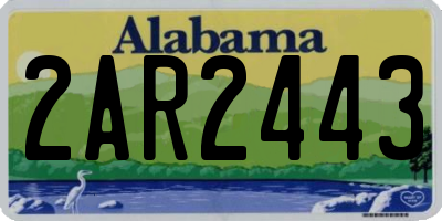 AL license plate 2AR2443