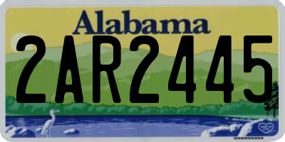 AL license plate 2AR2445