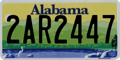 AL license plate 2AR2447