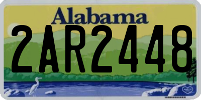 AL license plate 2AR2448