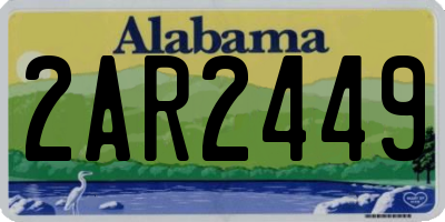 AL license plate 2AR2449