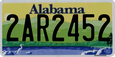 AL license plate 2AR2452