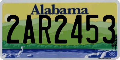 AL license plate 2AR2453