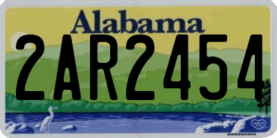 AL license plate 2AR2454