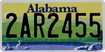 AL license plate 2AR2455
