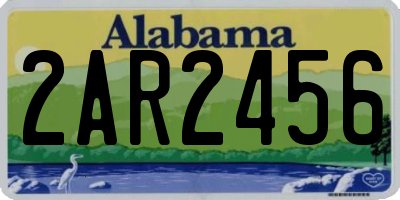 AL license plate 2AR2456