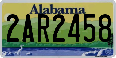 AL license plate 2AR2458