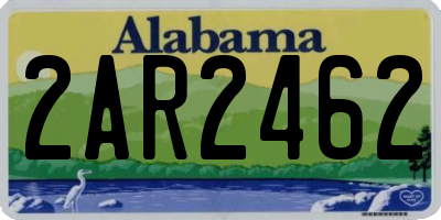 AL license plate 2AR2462