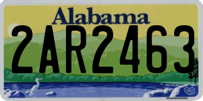 AL license plate 2AR2463