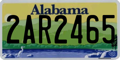 AL license plate 2AR2465