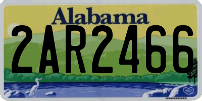 AL license plate 2AR2466