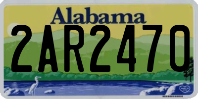 AL license plate 2AR2470