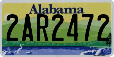 AL license plate 2AR2472