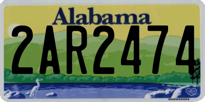 AL license plate 2AR2474