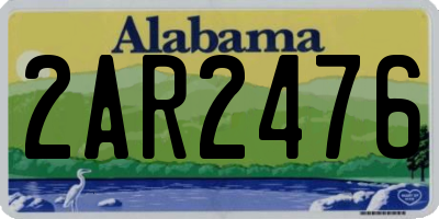 AL license plate 2AR2476