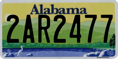 AL license plate 2AR2477