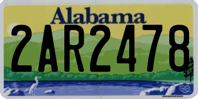 AL license plate 2AR2478