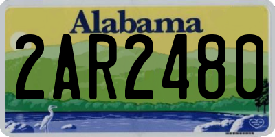 AL license plate 2AR2480