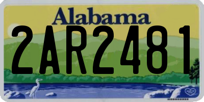 AL license plate 2AR2481