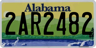 AL license plate 2AR2482