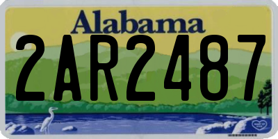 AL license plate 2AR2487