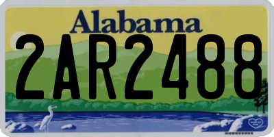 AL license plate 2AR2488