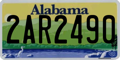 AL license plate 2AR2490