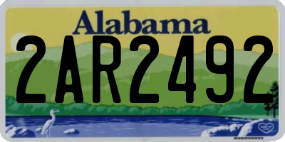 AL license plate 2AR2492