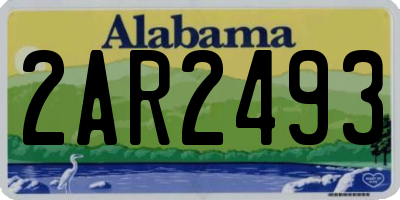AL license plate 2AR2493