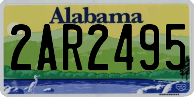 AL license plate 2AR2495