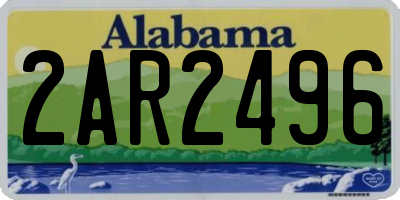 AL license plate 2AR2496