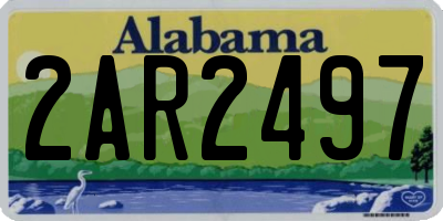 AL license plate 2AR2497